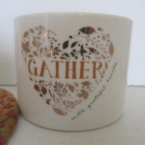 Gather Heart Decor Fall Pumpkin Spice Candle jars Scented Candles Farmhouse